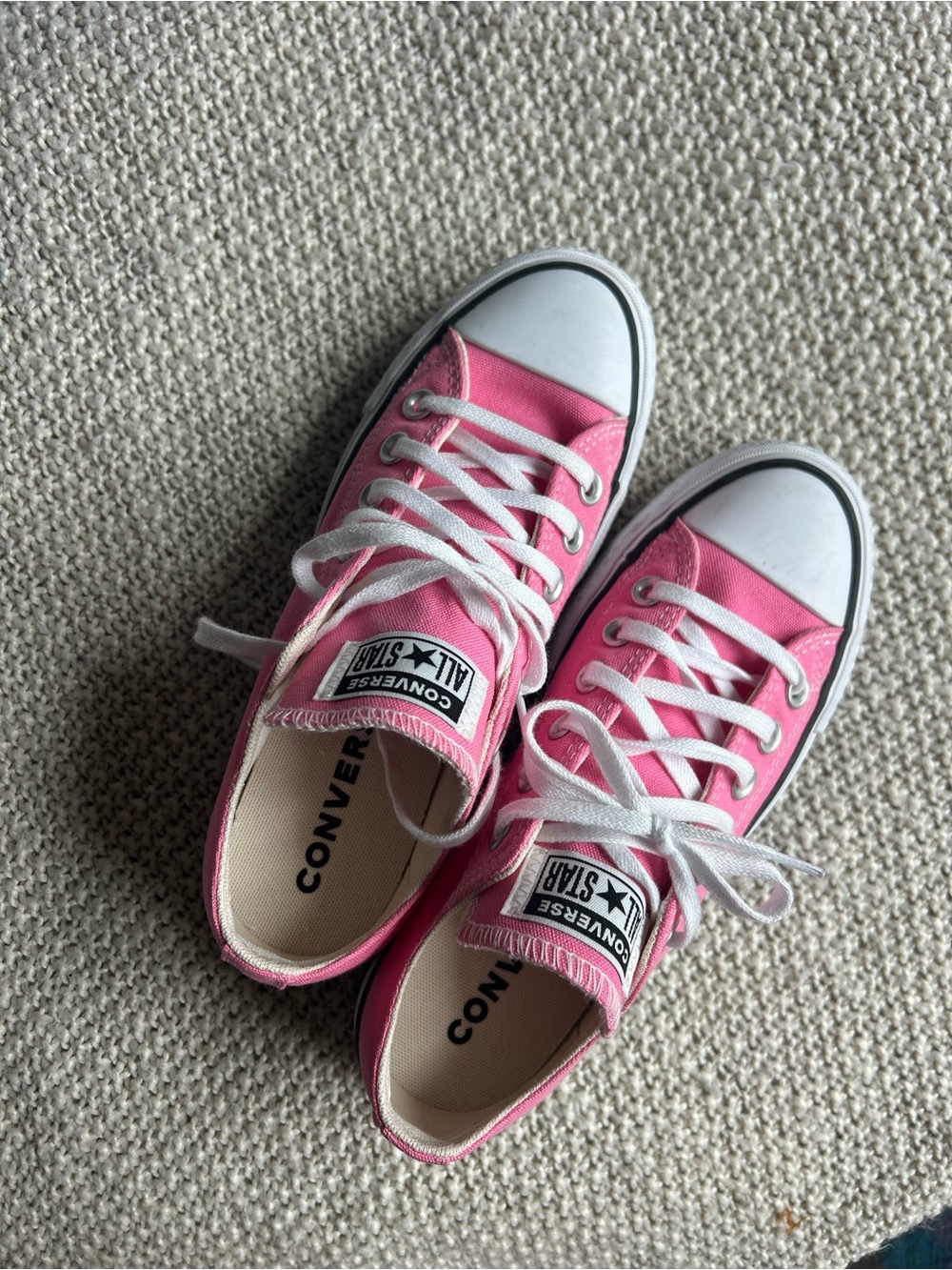 Converse Pink Low Top Platform Sneakers - Picture 4 of 6